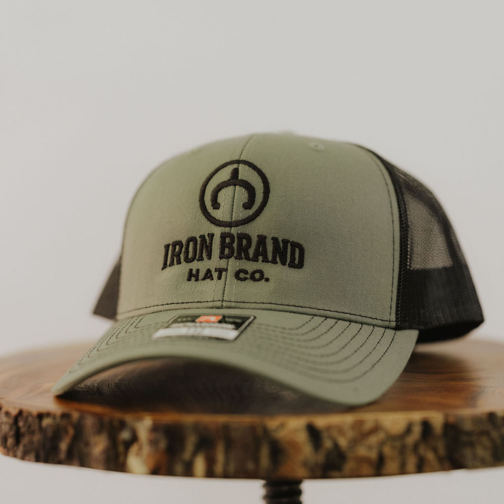 Loden / Black Richardson 112 | Black Embroidered Iron Brand Logo